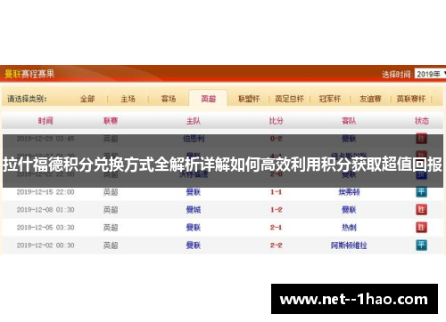 拉什福德积分兑换方式全解析详解如何高效利用积分获取超值回报
